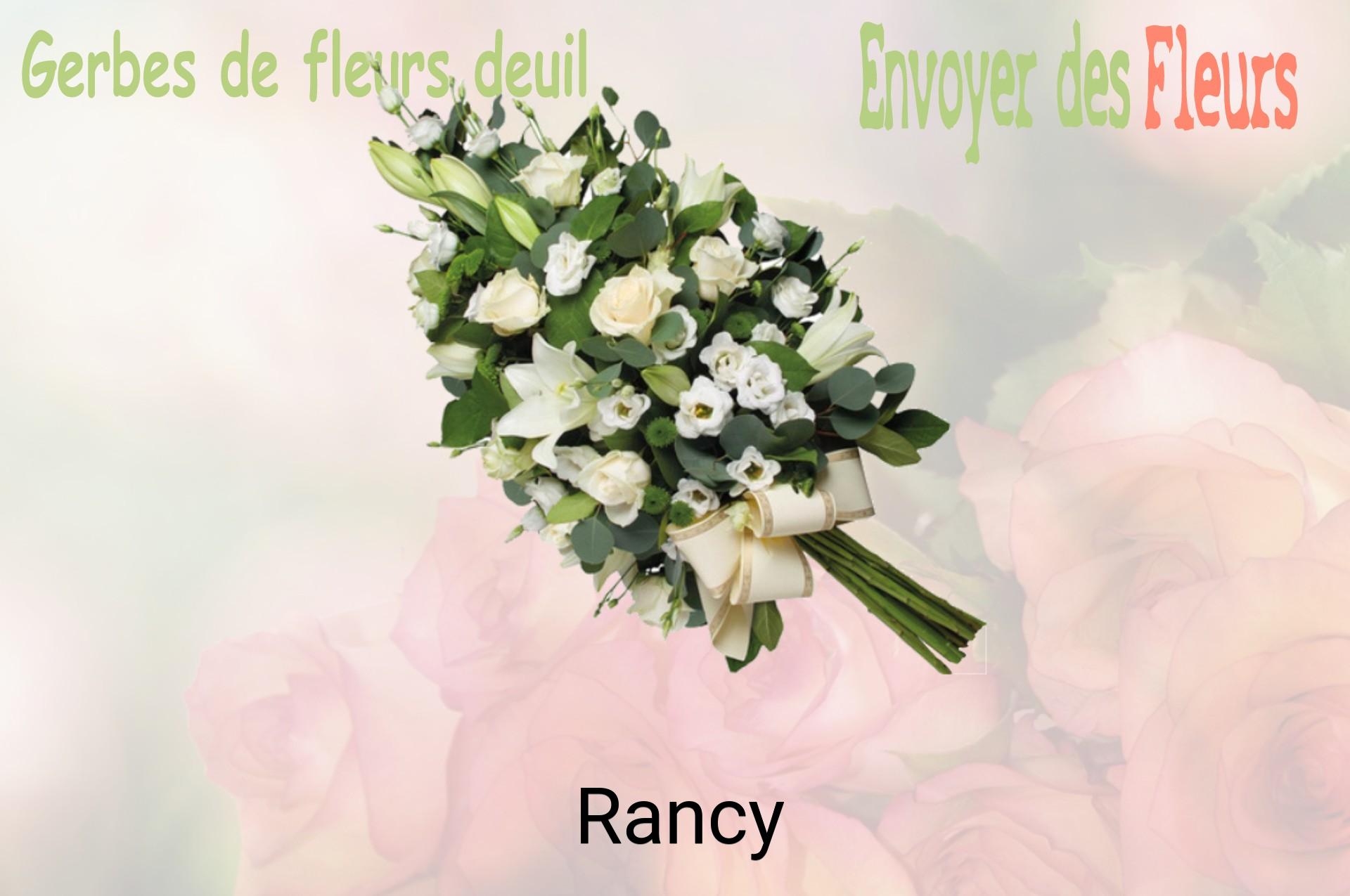 Gerbe de fleurs de deuil livrée à Rancy